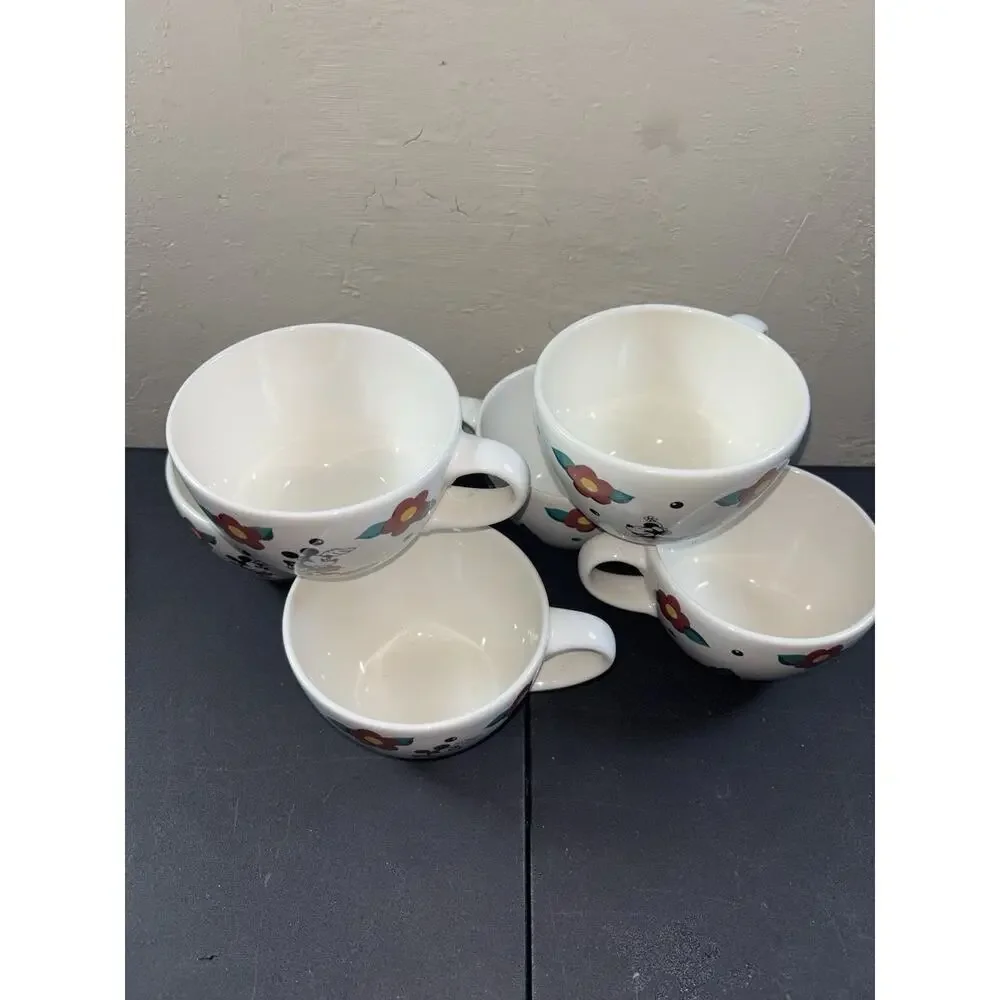 6 Vtg Disney PFALTZGRAFF MICKEY MOUSE Coffee Tea Mugs Cups RARE